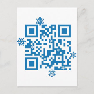 QR Code Scans "Merry Christmas!" Holiday Postcard