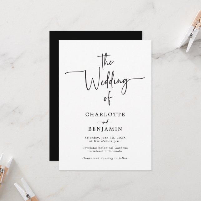 QR Code Script Wedding Invitation (Front/Back In Situ)