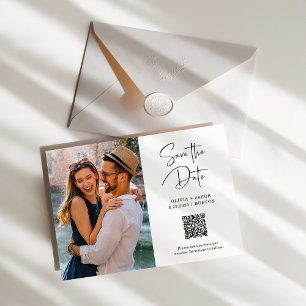 QR Code   Simple and Modern Photo Save the Date