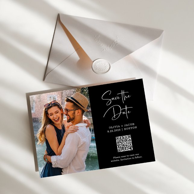 QR Code | Simple and Modern Photo Save the Date (Creator Uploaded)