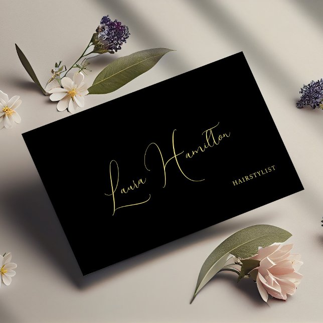 QR code simple minimalist modern gold black  Business Card (Creator Uploaded)