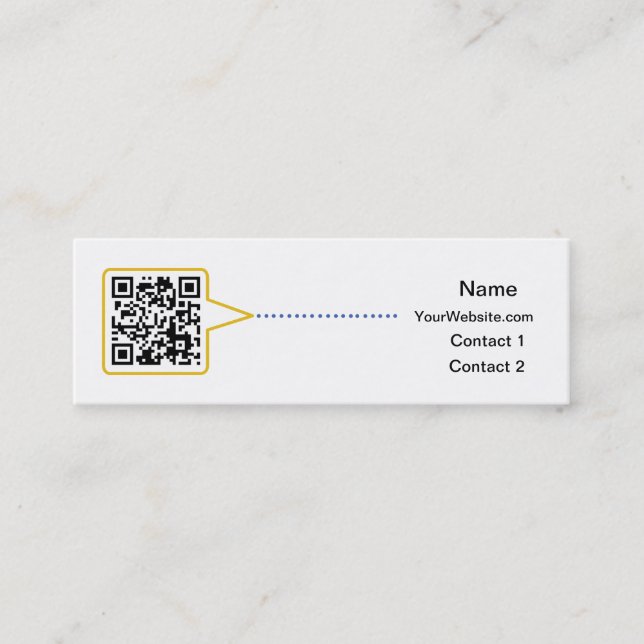 QR Code Skinny Business Card (Front)