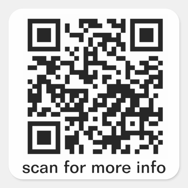 QR Code Small Square Sticker (Front)