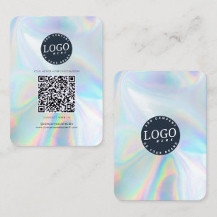 QR Code Social Media and Website Holographic Business Card