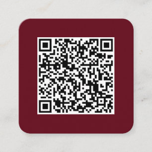 QR code-Social Media-Modern-Simple-Professional  Square Business Card