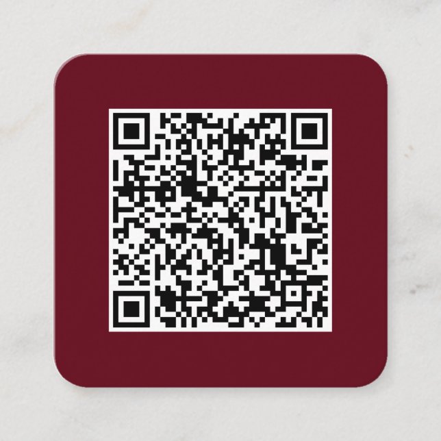 QR code-Social Media-Modern-Simple-Professional  Square Business Card (Front)