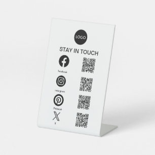  QR Code Social Media Pedestal Sign