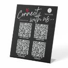 QR Code social media sign, Modern trendy script