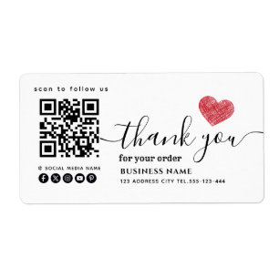 Qr code social media thank you business
