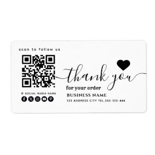 Qr code social media thank you business