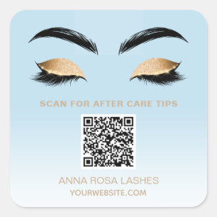 *~* QR Code Spa EYES BROW LASH Shop Salon Square S Square Sticker