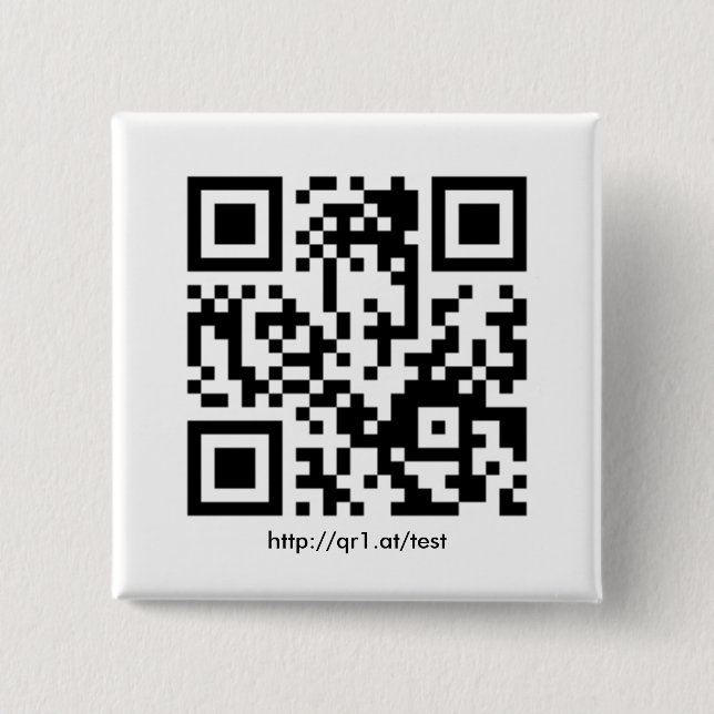 QR Code square 2 Inch Square Button (Front)