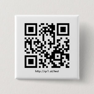 QR Code square 2 Inch Square Button