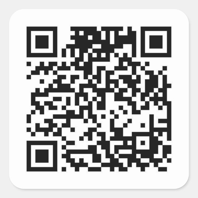 QR Code Square Sticker (Front)