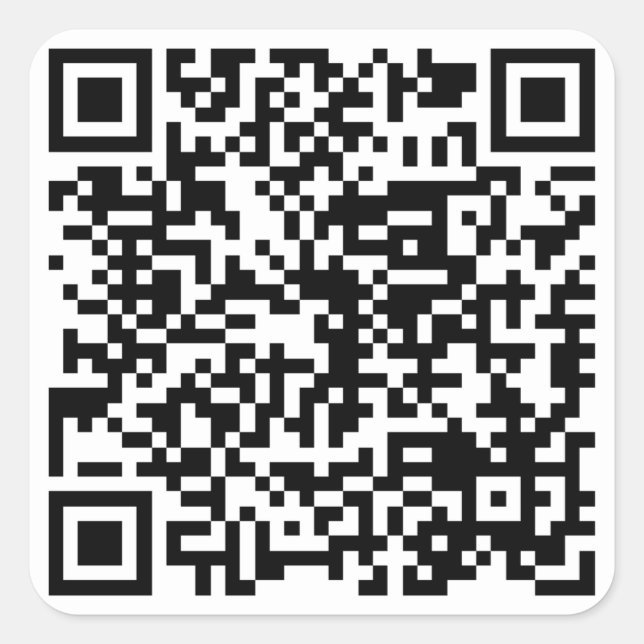QR Code Square Sticker (Front)