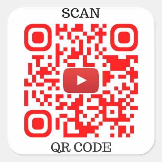 QR Code Square Sticker | Zazzle.ca