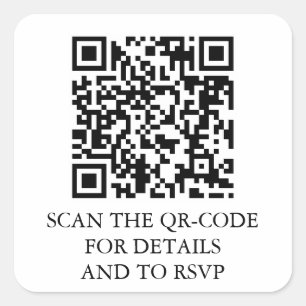 QR Code  Square Sticker