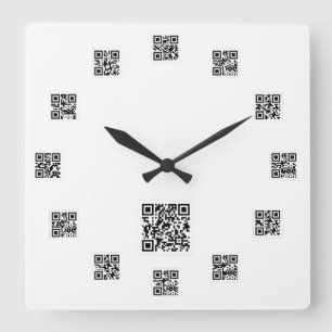 Qr Code Square Wall Clock