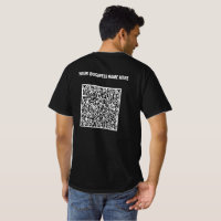 QR Code T-Shirt Your Business Name or Custom Text