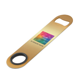 QR Code Template Upload Company Logo Elegant Gold Bar Key