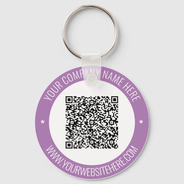 QR Code Text and Colours Your Promotional Keychain (Front)