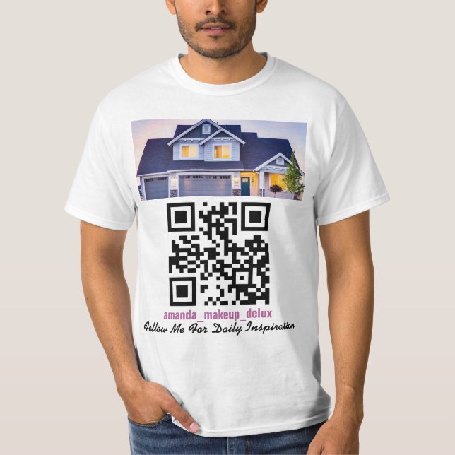 QR code, text photo or logo T-Shirt (Front)
