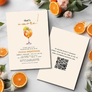 QR Code That's Amore Spritz Bridal Shower Invitation