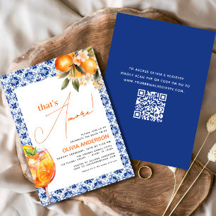 QR Code That's Amore Spritz Bridal Shower Invitation