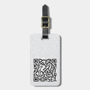 QR Code the Horse Luggage Tag