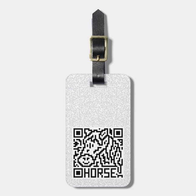 QR Code the Horse Luggage Tag (Front Vertical)