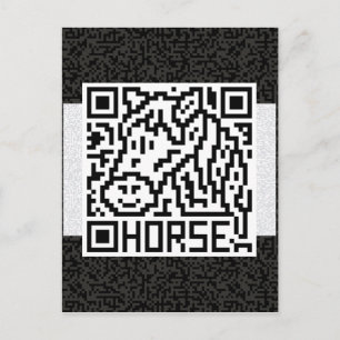 QR Code the Horse Postcard
