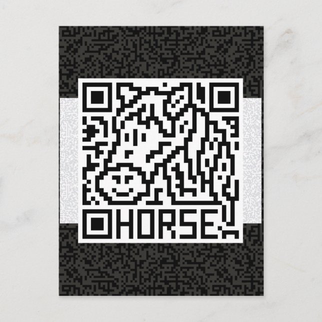 QR Code the Horse Postcard (Front)