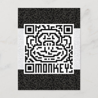 QR Code the Monkey Postcard