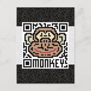 QR Code the Monkey Postcard