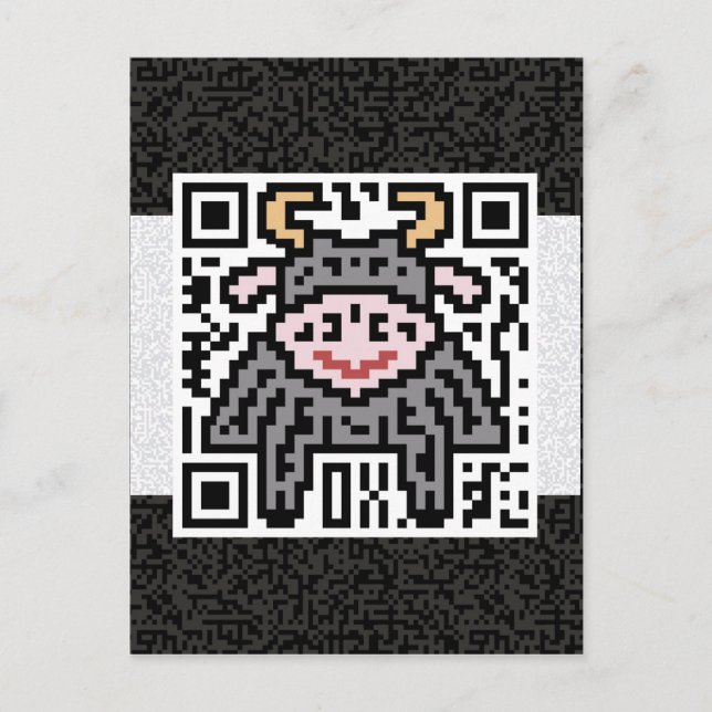 QR Code the Ox Postcard (Front)
