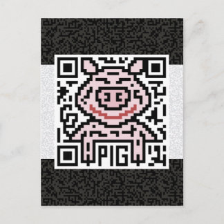 QR Code the Pig Postcard
