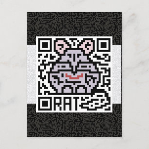 QR Code the Rat Postcard