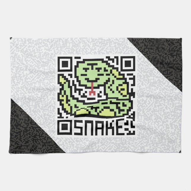 QR Code the Snake Kitchen Towel (Horizontal)