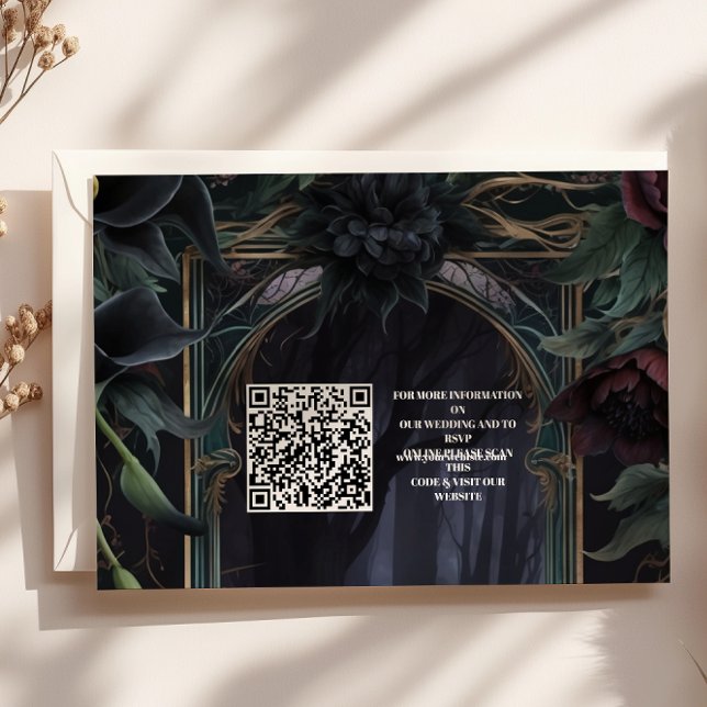  QR Code Till death  do us part Gothic Halloween  Enclosure Card (Creator Uploaded)