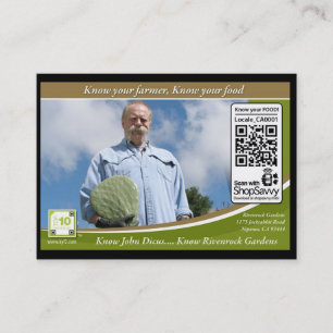 QR Code Traceable Shelftalker (Independent Farm) Business Card