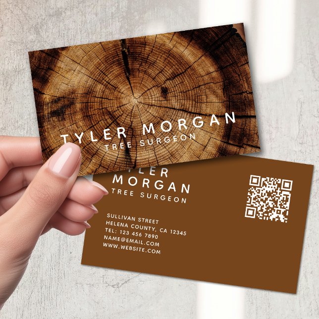 QR Code Tree Surgeon Business Card (Creator Uploaded)