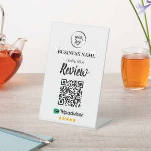Qr Code TripAdvisor Reviews Business Review Pedestal Sign