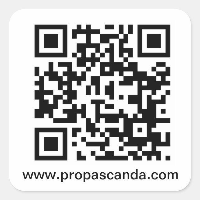 QR Code URL Sticker (Front)