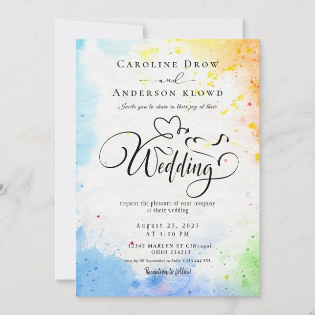 QR Code Video Wedding Invitation (Front)