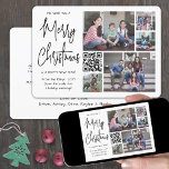 QR Code We Wish You a Merry Christmas 5 Photo Holiday Card<br><div class="desc">This year celebrate the joyful wonders of modern technology with a fun interactive QR code photo collage holiday card. Share five of your favourite pictures as well as an online video message, song, photo album, or other website. All text on this template is simple to personalize to include any wording,...</div>