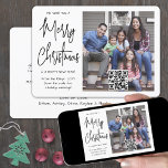 QR Code We Wish You a Merry Christmas Modern Photo Holiday Card<br><div class="desc">This year celebrate the joyful wonders of modern technology with a fun interactive QR code photo holiday card. Share one of your favourite pictures as well as an online video message, song, photo album, or other website. All text on this template is simple to personalize to include any wording, such...</div>