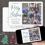 QR Code We Wish You a Merry Christmas Photo Green Holiday Card<br><div class="desc">This year celebrate the joyful wonders of modern technology with a fun interactive QR code photo holiday card. Share one of your favourite pictures as well as an online video message, song, photo album, or other website. All text on this template is simple to personalize to include any wording, such...</div>