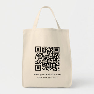 QR Code Website Address Upload Your Logo Template Tote Bag