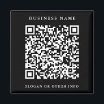 QR Code Website Link Black Simple Business  Magnet<br><div class="desc">Create your own custom business magnet with a QR code website link. For more advanced customization of this design,  please click the BLUE DESIGN TOOL BUTTON.</div>