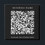 QR Code Website Link Black Simple Business  Magnet<br><div class="desc">Create your own custom business magnet with a QR code website link. For more advanced customization of this design,  please click the BLUE DESIGN TOOL BUTTON.</div>
